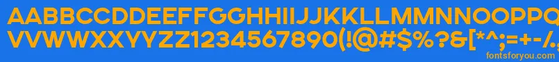 SONGER SE ExtraBold Font – Orange Fonts on Blue Background