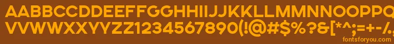 SONGER SE ExtraBold Font – Orange Fonts on Brown Background