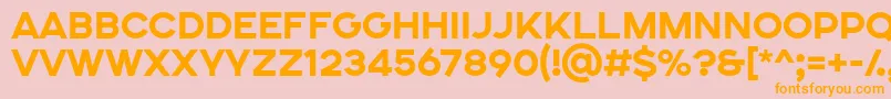 SONGER SE ExtraBold Font – Orange Fonts on Pink Background