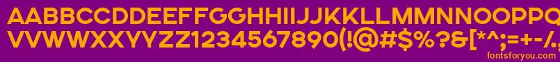 SONGER SE ExtraBold Font – Orange Fonts on Purple Background
