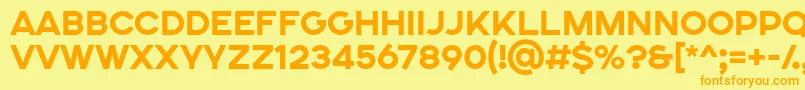SONGER SE ExtraBold Font – Orange Fonts on Yellow Background