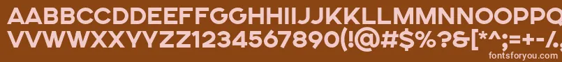 SONGER SE ExtraBold Font – Pink Fonts on Brown Background