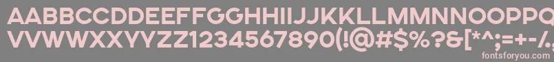 フォントSONGER SE ExtraBold – 灰色の背景にピンクのフォント