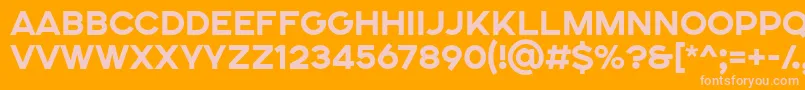 フォントSONGER SE ExtraBold – オレンジの背景にピンクのフォント