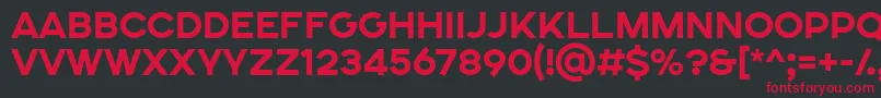 SONGER SE ExtraBold Font – Red Fonts on Black Background
