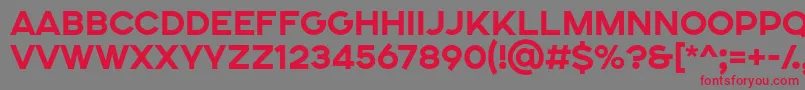 フォントSONGER SE ExtraBold – 赤い文字の灰色の背景