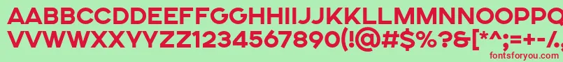SONGER SE ExtraBold Font – Red Fonts on Green Background