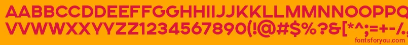 Шрифт SONGER SE ExtraBold – красные шрифты на оранжевом фоне