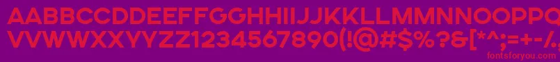 SONGER SE ExtraBold Font – Red Fonts on Purple Background