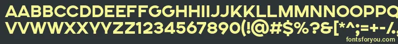 SONGER SE ExtraBold Font – Yellow Fonts on Black Background