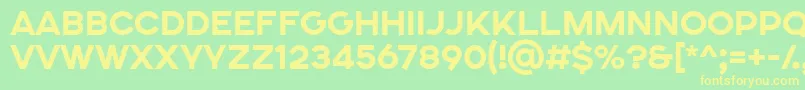 SONGER SE ExtraBold Font – Yellow Fonts on Green Background
