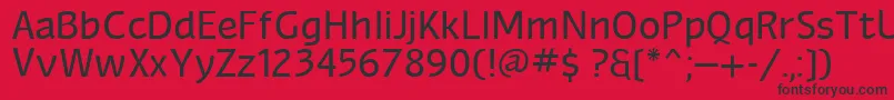 フォントMyndrain – 赤い背景に黒い文字