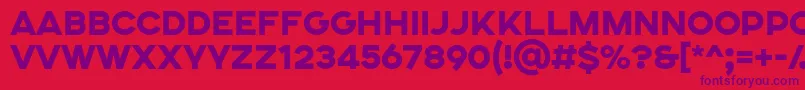 SONGER SE Heavy Font – Purple Fonts on Red Background