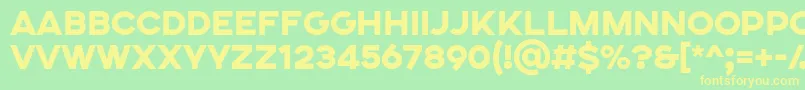 SONGER SE Heavy Font – Yellow Fonts on Green Background