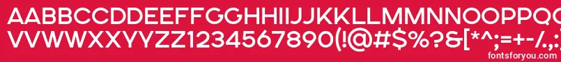 フォントSONGER SE Medium – 赤い背景に白い文字