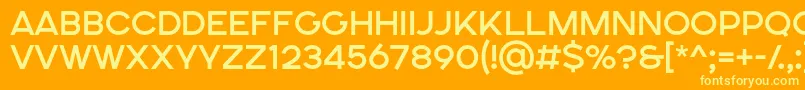 Шрифт SONGER SE Medium – жёлтые шрифты на оранжевом фоне