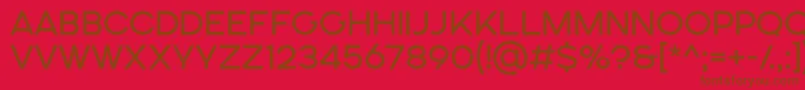 Police SONGER SE Regular – polices brunes sur fond rouge