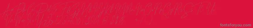 Songstar Free-Schriftart – Graue Schriften auf rotem Hintergrund