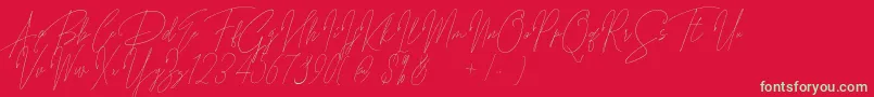 Songstar Free-fontti – vihreät fontit punaisella taustalla