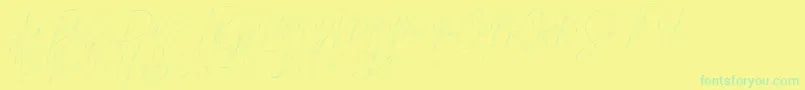 Songstar Free-Schriftart – Grüne Schriften auf gelbem Hintergrund