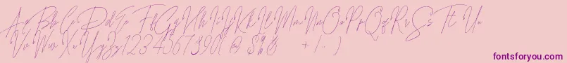 Songstar Free-Schriftart – Violette Schriften auf rosa Hintergrund