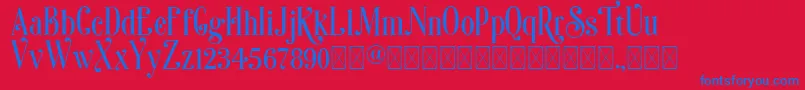 Sonia Font – Blue Fonts on Red Background