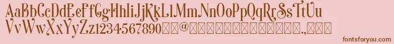 Sonia Font – Brown Fonts on Pink Background