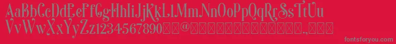 Sonia Font – Gray Fonts on Red Background