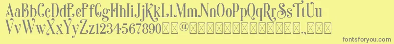 Sonia Font – Gray Fonts on Yellow Background