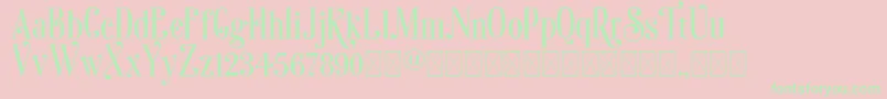 Sonia Font – Green Fonts on Pink Background