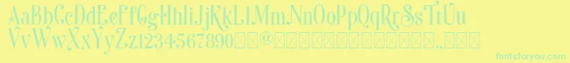 Sonia Font – Green Fonts on Yellow Background