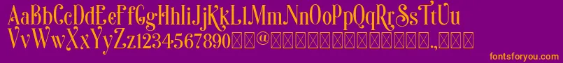 Sonia Font – Orange Fonts on Purple Background