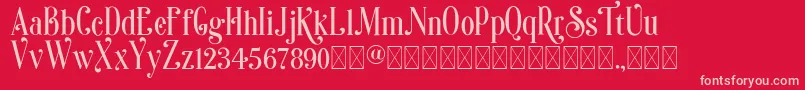Sonia Font – Pink Fonts on Red Background