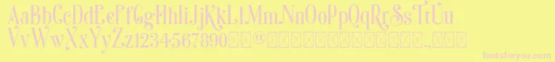 Sonia Font – Pink Fonts on Yellow Background