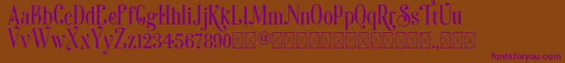 Sonia Font – Purple Fonts on Brown Background