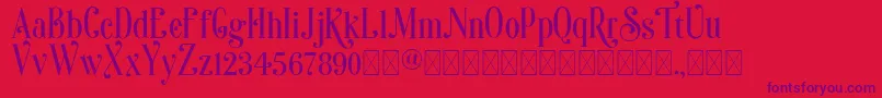 Sonia Font – Purple Fonts on Red Background