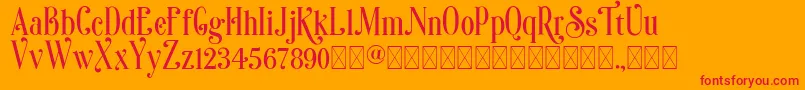 Sonia Font – Red Fonts on Orange Background