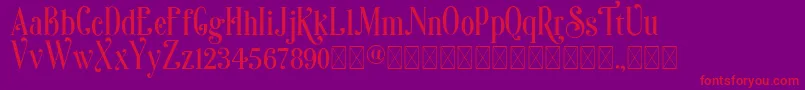 Sonia Font – Red Fonts on Purple Background