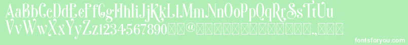 Sonia Font – White Fonts on Green Background