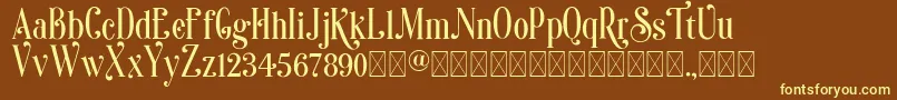 Sonia Font – Yellow Fonts on Brown Background
