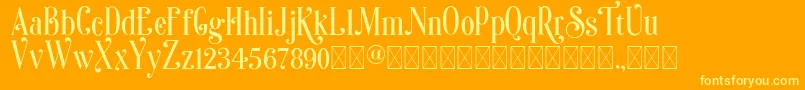 Sonia Font – Yellow Fonts on Orange Background