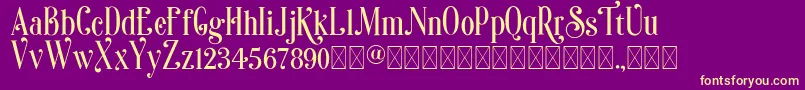 Sonia Font – Yellow Fonts on Purple Background