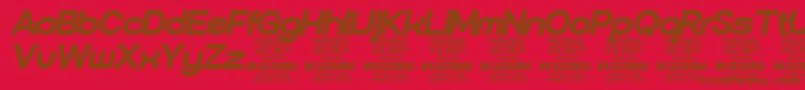 Sonika Bl Ita PERSONAL Font – Brown Fonts on Red Background