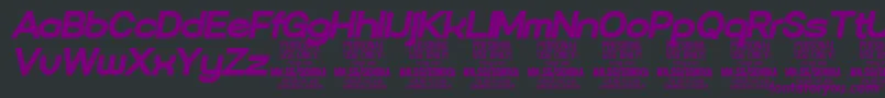 Sonika Bl Ita PERSONAL Font – Purple Fonts on Black Background