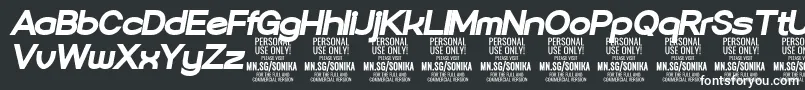 Шрифт Sonika Bl Ita PERSONAL – белые шрифты