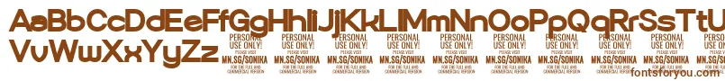 Sonika Bl PERSONAL Font – Brown Fonts on White Background