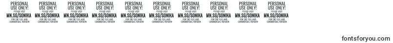 Czcionka Sonika Bo Ita PERSONAL – czcionki dla cyfr i liczb