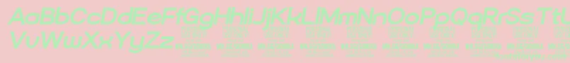 Sonika Bo Ita PERSONAL Font – Green Fonts on Pink Background