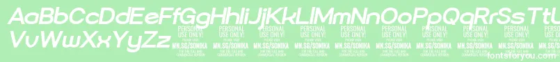 fuente Sonika Bo Ita PERSONAL – Fuentes Blancas Sobre Fondo Verde
