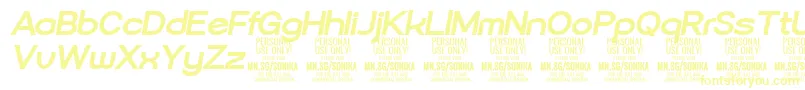 Sonika Bo Ita PERSONAL Font – Yellow Fonts